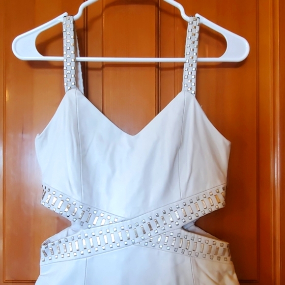 Parker White Leather Dress - Picture 4 of 8